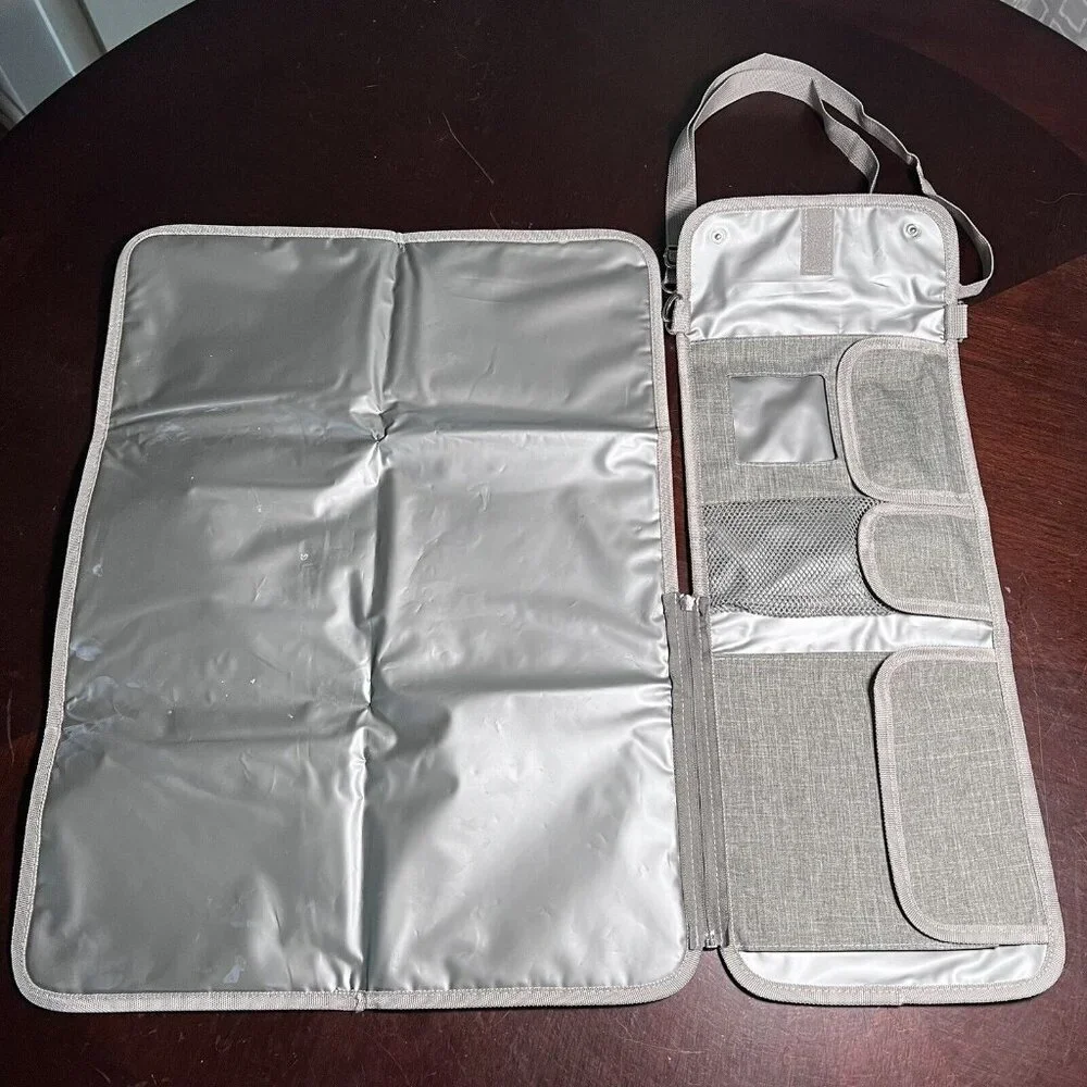Babalou Baby Portable Changing Pad Compact Travel Multiple Pockets with Strap